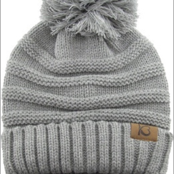 Chunk Pom Pom Cable Knit Ribbed Beanie - Picture 3 of 16